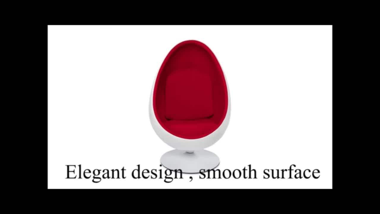 Yellow Fabric Egg Shaped Kids Leisure Modern Fiberglass Hanging Egg Pod