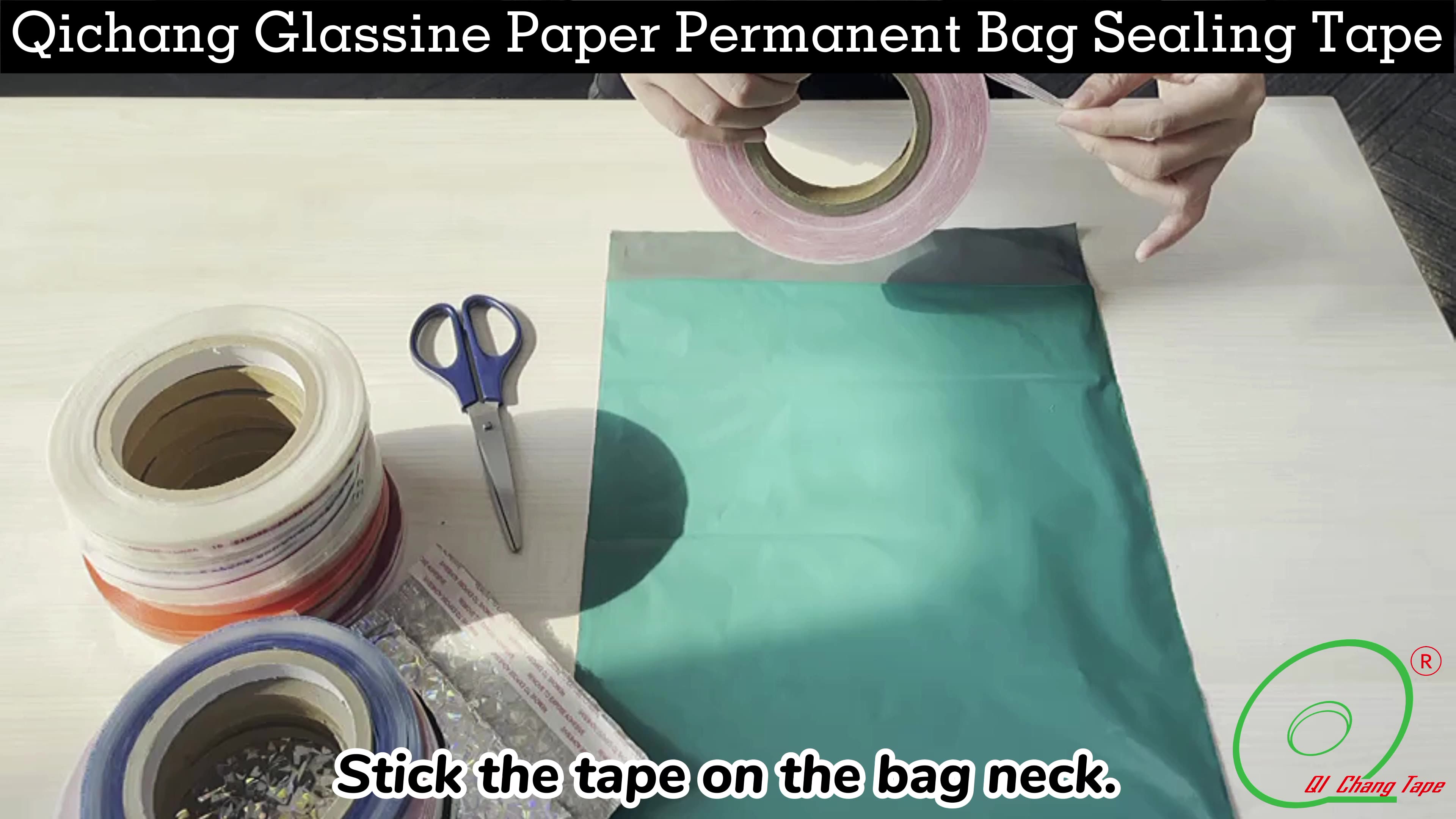 Easy Peel Biodegradable Paper Film Permanent Bag Sealing Tapes For