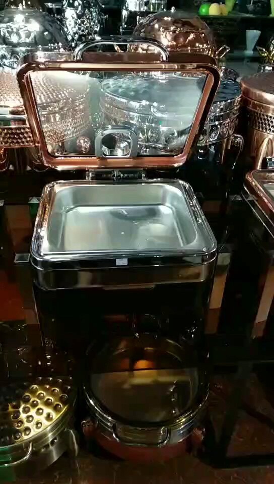 High Class Hotel Kitchen Equipment List Glass Lid Hydraulic Buffet