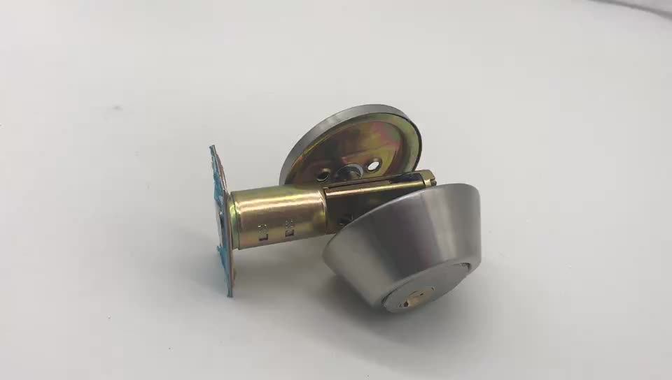 Combo Lock Polished Brass Tubular Cylindrical Knob Single Deadbolt