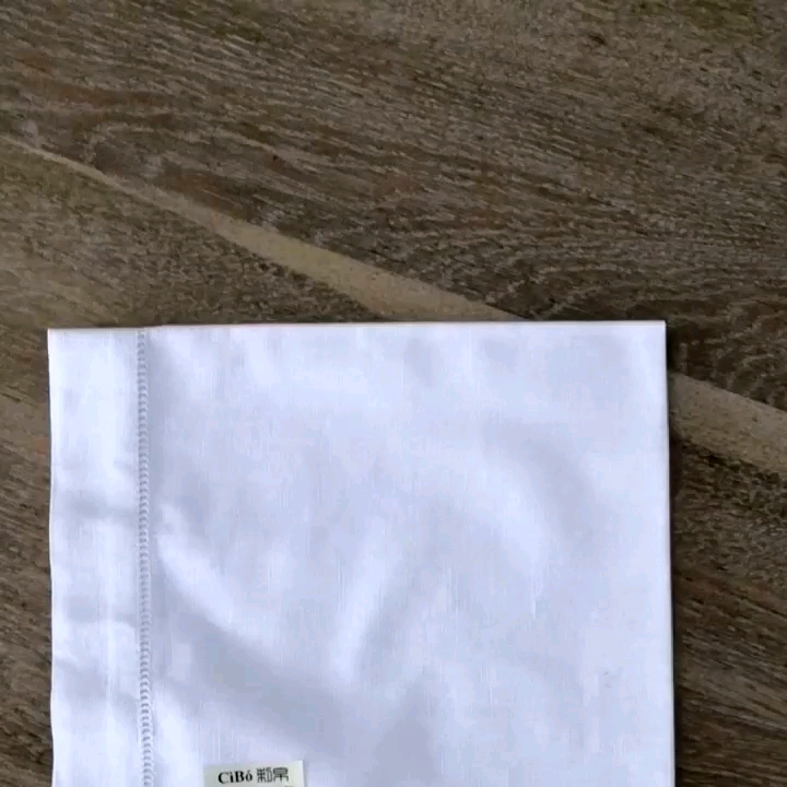 N00222 White Hemstitch Dinner Napkins 55/45 Linen Cotton Blend 55 X 55cm Ladder Hemstitch