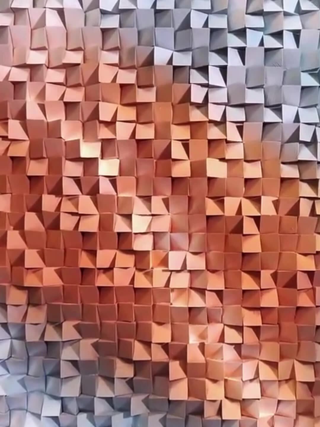 Wood Carving Wall Decor Design Art 3d Solid Wood Mosaic Handmade Inlaid