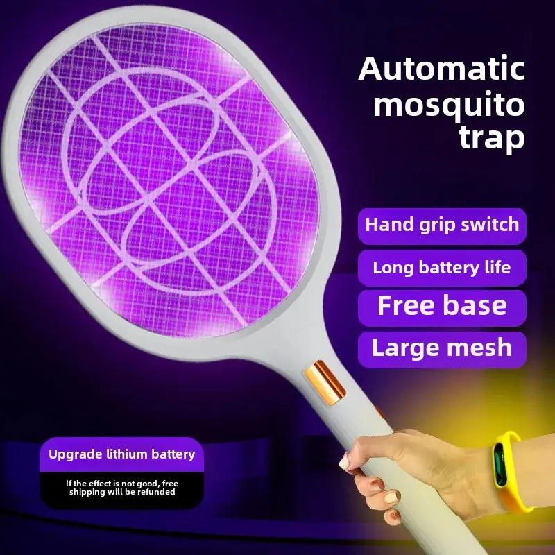 Two-in-one electric mosquito swatter rechargeable household powerful multifunctional mosquito killer electric fly swatter multifunctional manufacturers wholesale