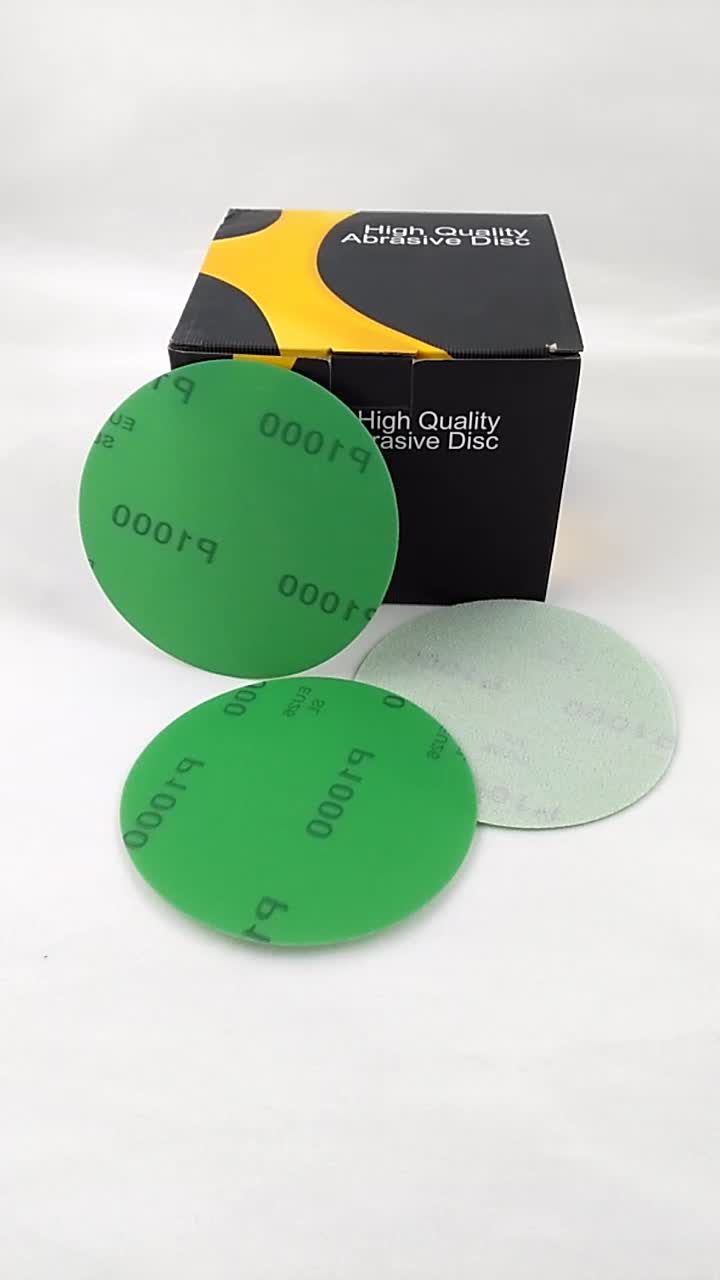 6" No Hole Abrasive Film Sanding Disc/pet Film Sanding Disc Eu26 For