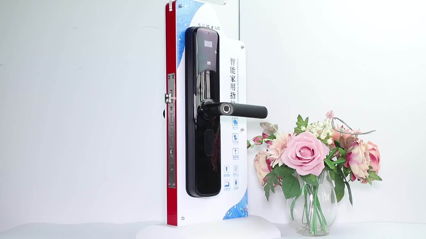 Safe Fingerprint Sensor Door Lock Handprint Qr Code Lock With Hidden