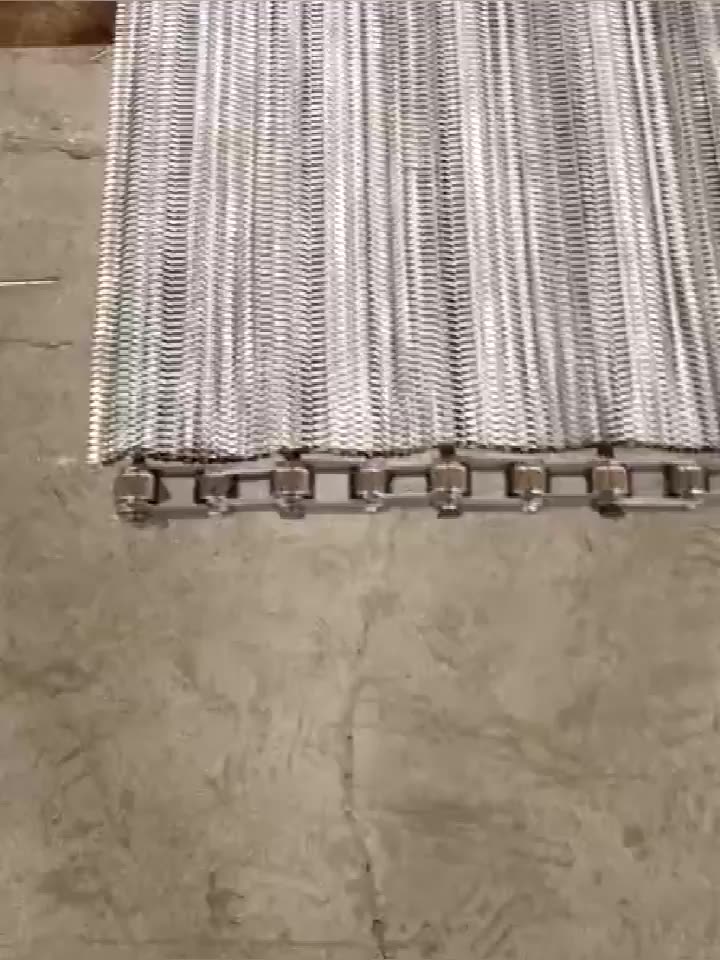 Stainless steel spiral mesh belt Wear-resistant cleaning drying conveyor belt encrypted herringbone mesh belt assembly line