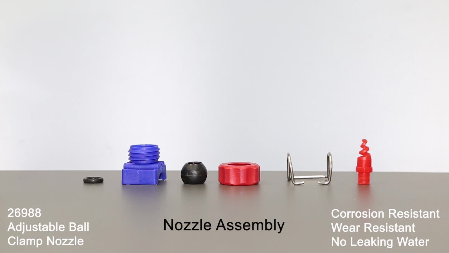 1" 26988 Raining Test Spray Plastic Clamp Water Jet Cleaning Nozzle