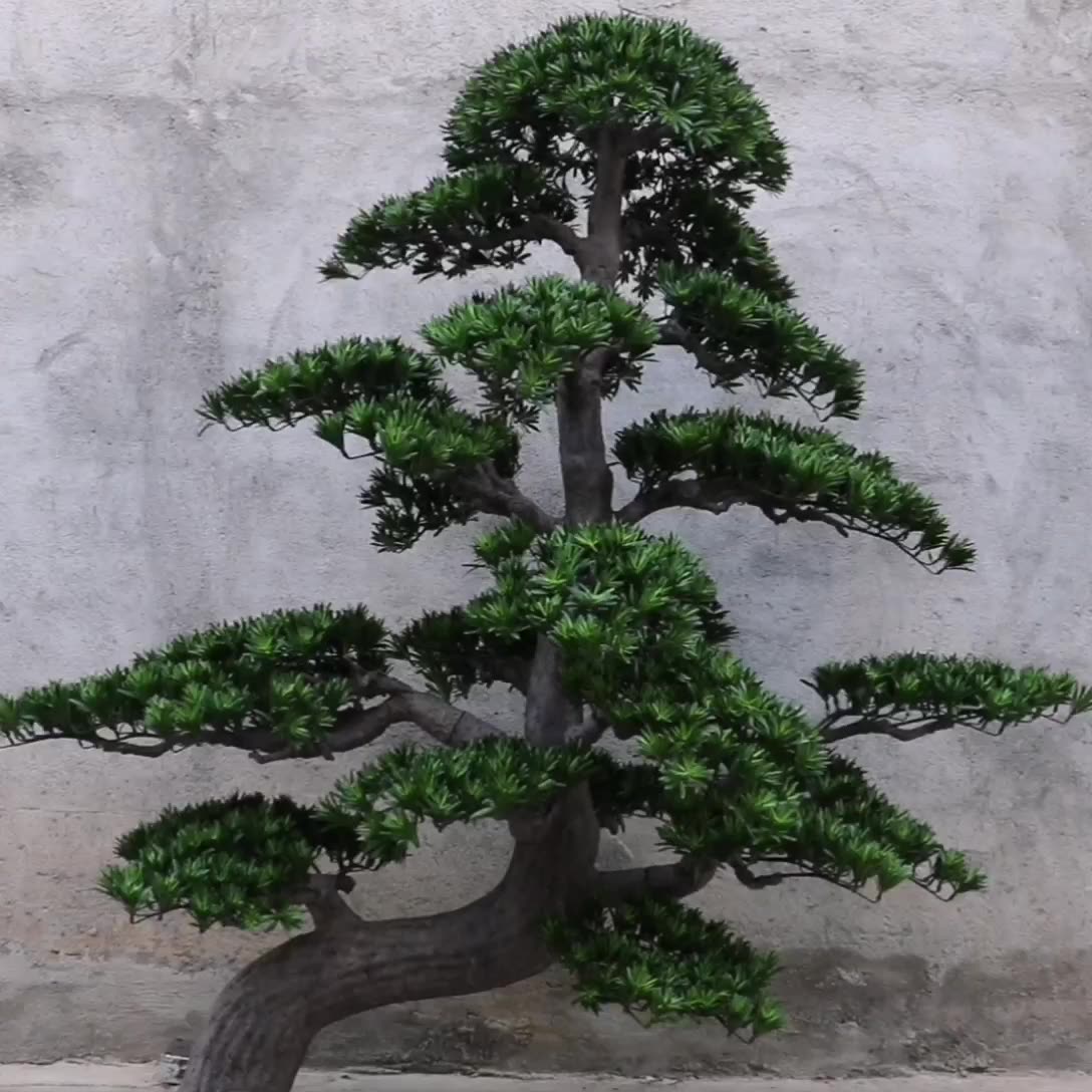 Simulation Pine Tree Branches Artificial Podocarpus Pin Trees For