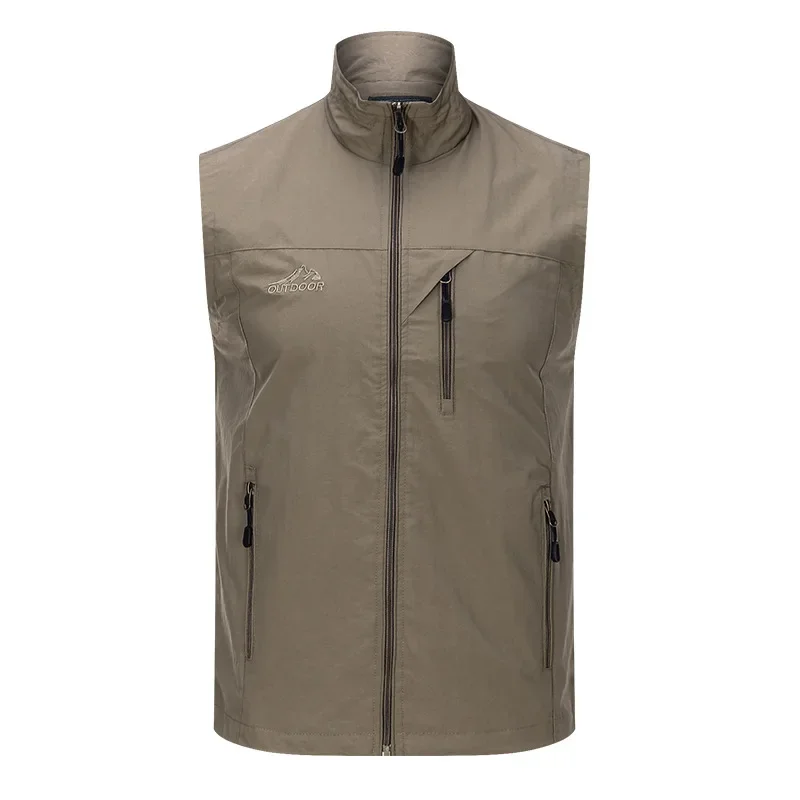 Men's Vest Multifunctional Photography and Videography Mesh Fishing Vest with Multiple Pockets Summer Style Large Pockets Back Vest