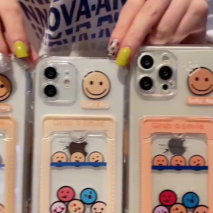 Korean INS Funny Transparent Card Bag Phone Case For iPhone 13 11 12 Pro XS Max X XR 7 8 Plus SE Soft Shockproof TPU Back Cover 13 pro max case