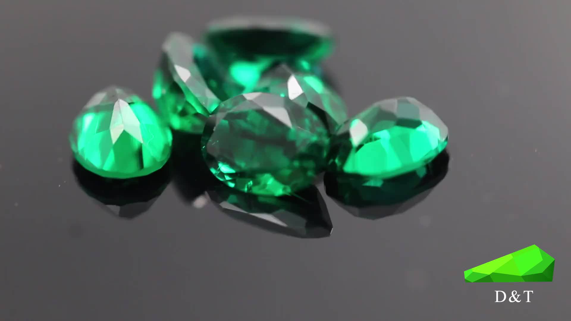 Wholesale High Quality Loose Synthetic Emerald Octagon Cut 3x5mm