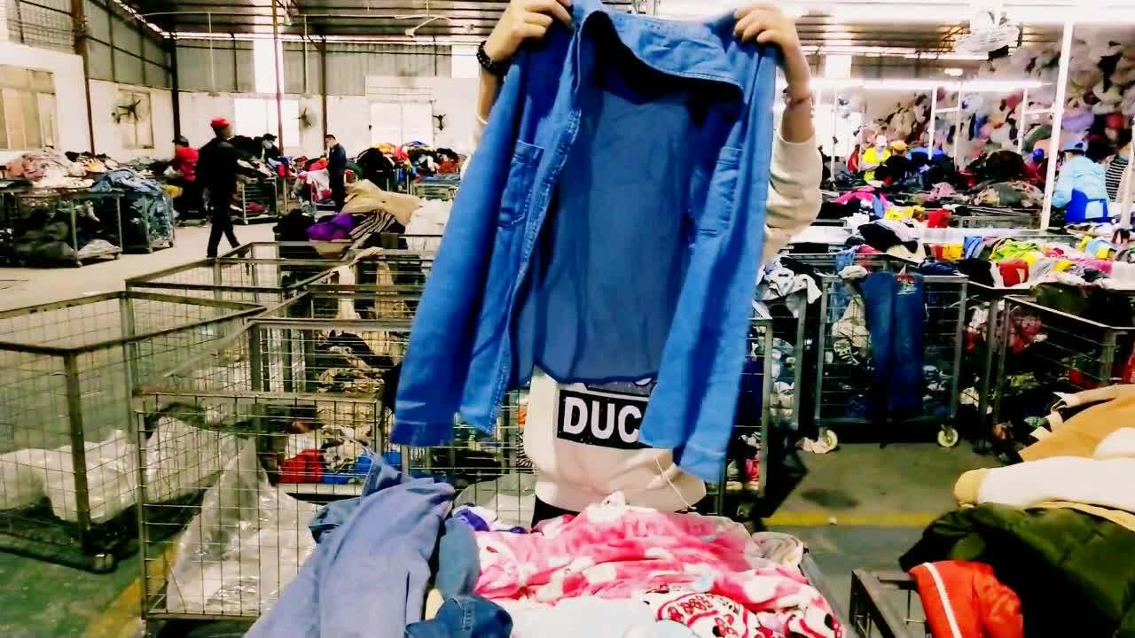 Used Clothes Factory Shirt Used High Quality Of Men/ladies Jeans Shirt