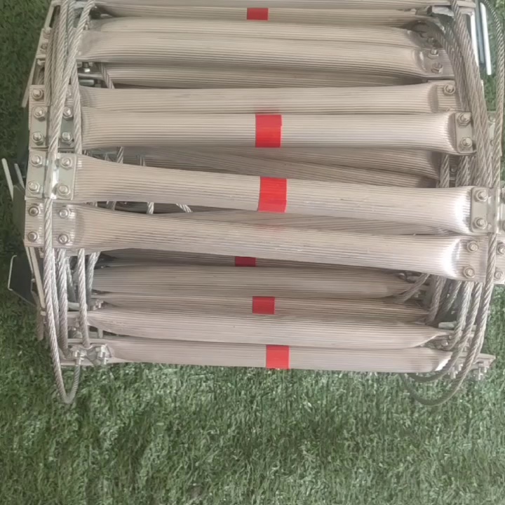 Dây thép dây mềm thang dây thang lửa hợp kim nhôm thang cứu hỏa nhà tầm cao móc cứu hộ kỹ thuật leo thang tùy biến mua thang dây 