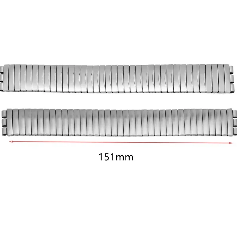 適用於swatch斯沃琪不鏽鋼彈力手錶帶磨砂銀彈簧彈力錶帶17mm