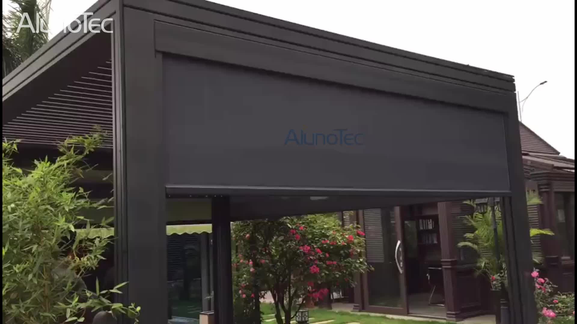 Outdoor Blackout Motorized Zip Track Zipper Roller Blinds