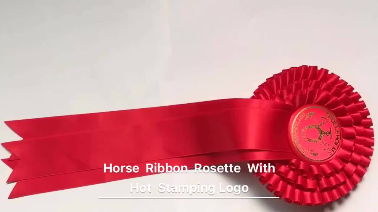 Wholesale Custom Ribbon Rosette For Horse Show Award Horse Rosette