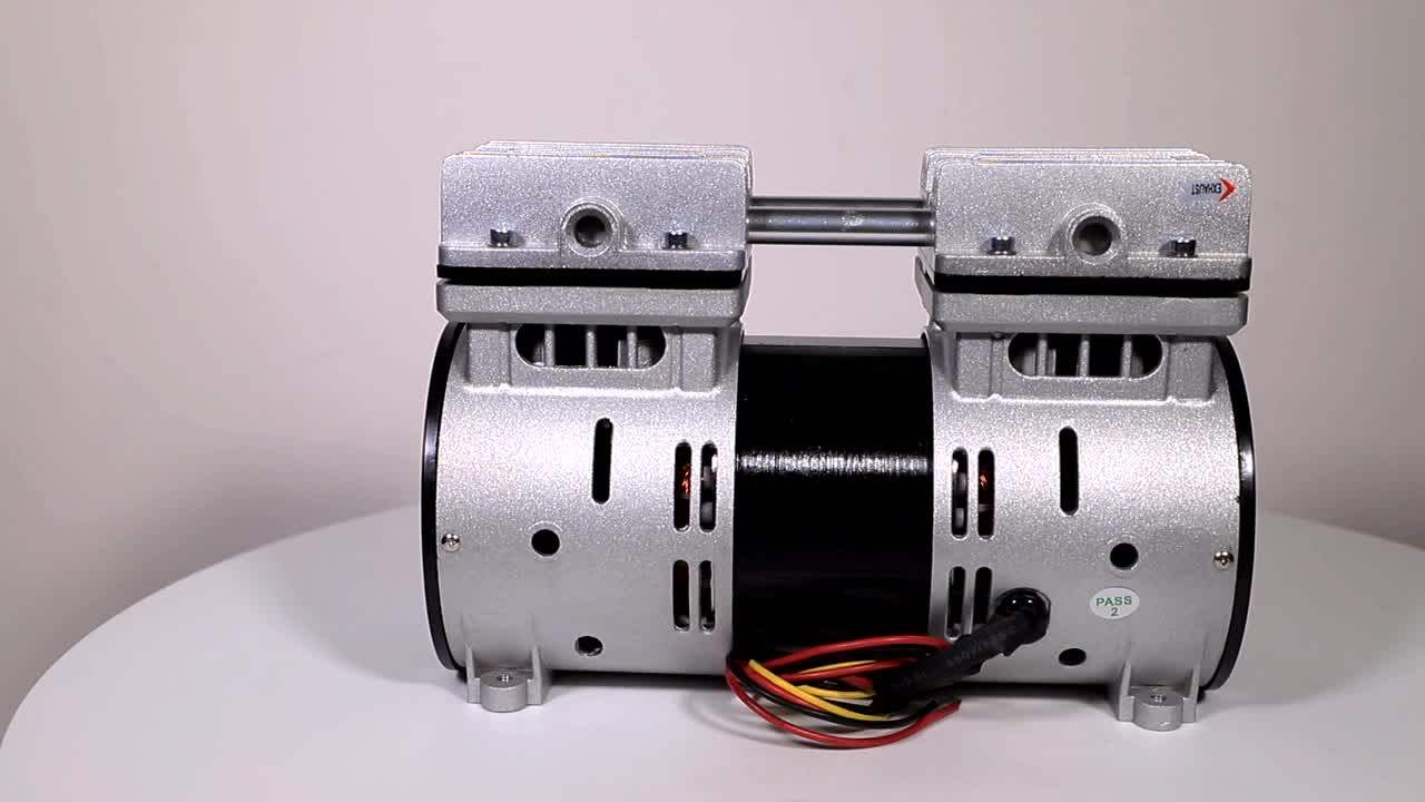 mini 1HP small electric oil free 2 cylinder piston micro air compressor