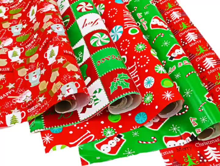 Wholesale Christmas Wrapping Paper Roll Paper,70cm*500cm/roll - Buy