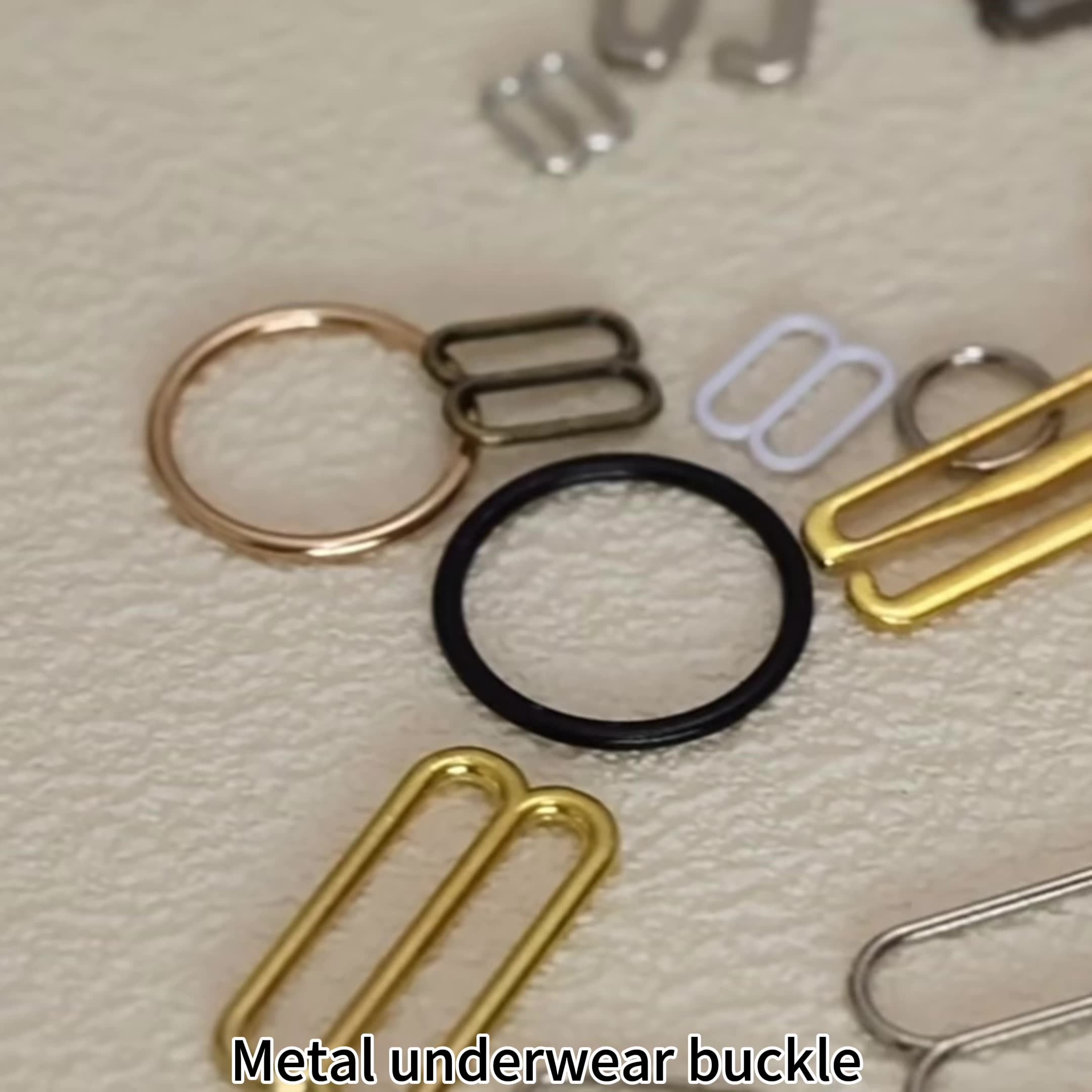 6mm 12mm 15mm Swimwear Metal Buckle Zinc Alloy Bra Strap Rings Sliders