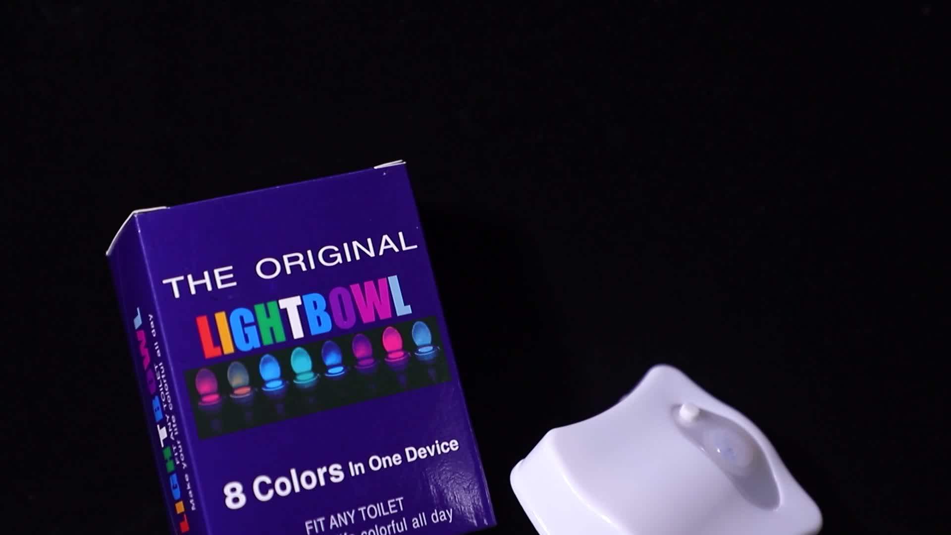 8 Colors Change Motion Sensor Auto Led Toliet Night Light For Bathroom