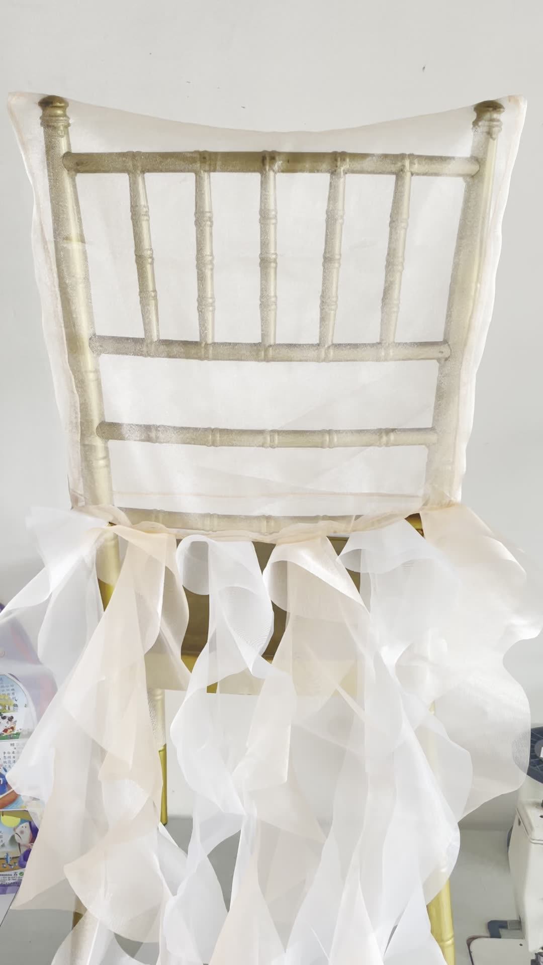 Custom Elegant Tiffany Blue Tulle Organza Chair Cover For Wedding Buy