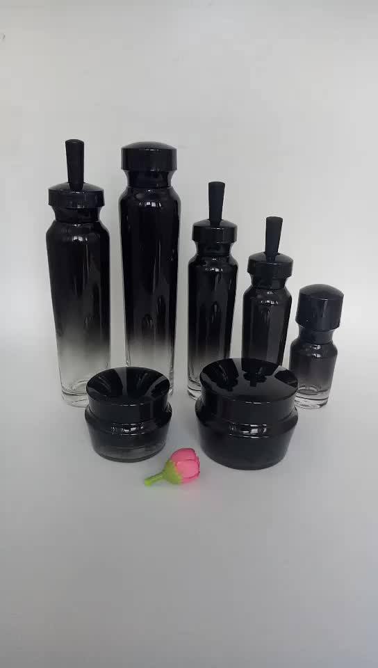 Fancy Black Glass Dropper Bottles Wholesale 15ml 30ml 50ml 100ml 120ml