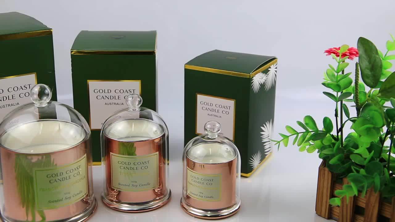 Wholesale Luxury Customized Scented Natural Soy Wax Metal Copper Jar