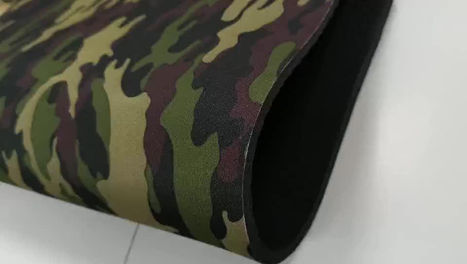 Jianbo Camouflage Rubber Fabric 5mm Neoprene Bag Material Custom Neoprene Fabric Patterned With
