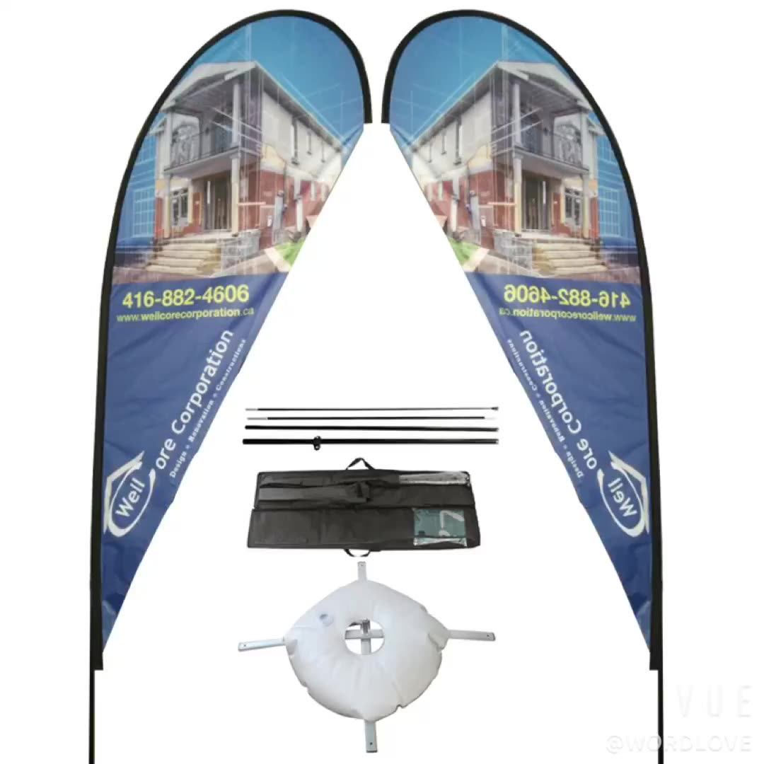 Large Outdoor Advertising Display Beach Flags Custom Sublimation Printed Tear Drop Flag Buy