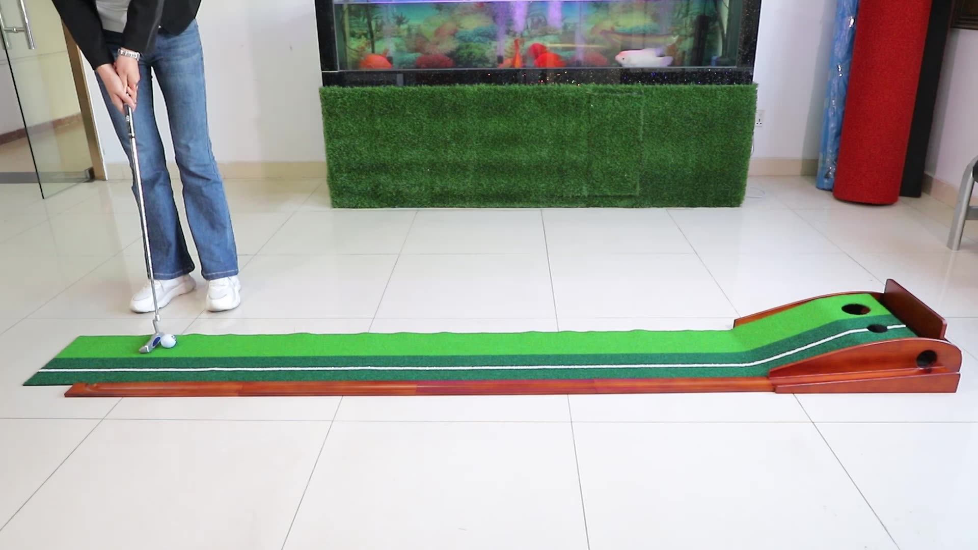 Outdoor Indoor Golf Putting Trainer Mat Golf Practice Training Aid