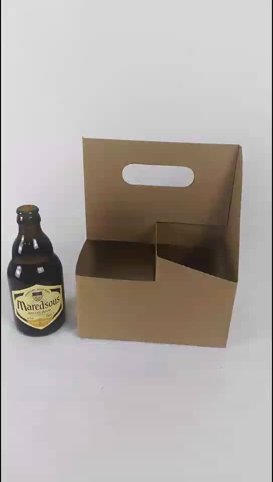 Kraft Cardboard Coffee Cup Holder Carrying Boxes/disposable Coffee Cup