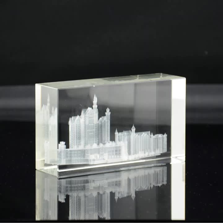 New Arrival 3d Laser Crystal Cube For Taj Mahal Building Design Buy
