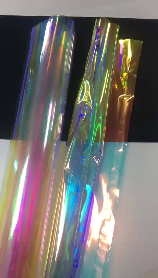Rg High Quality Pvc Mirrored Shiny Vinyl Rainbow Iridescent Magical