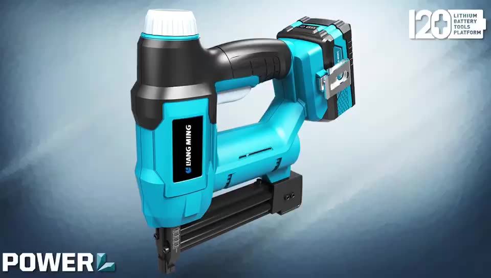Electric Power 18v Lithium Battery Cordless Nail Gun Air Staple Gun