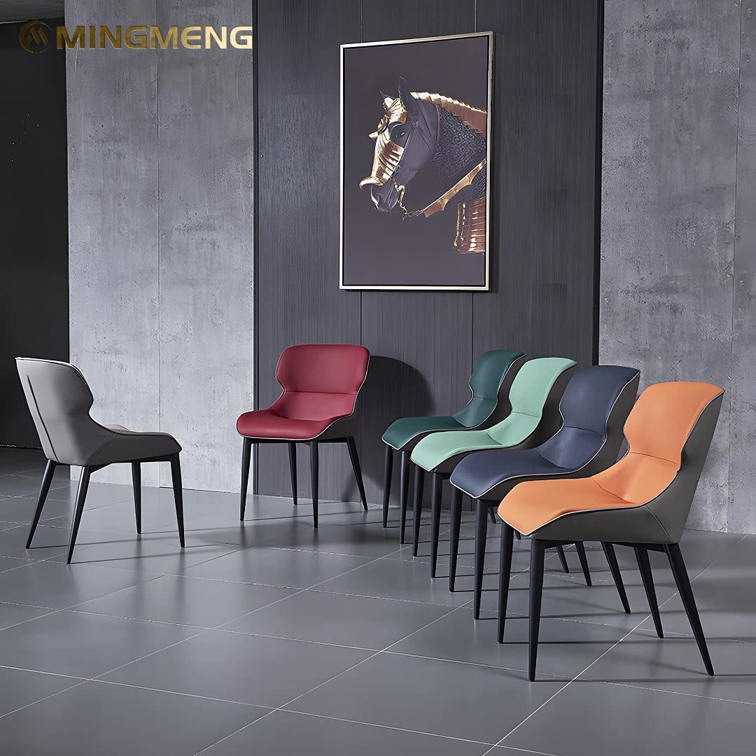 Furniture Italian Minimalist Creative Metal Dining Chair Coffee