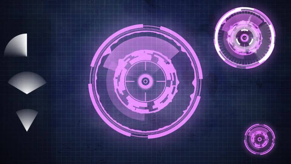 15组数字电路高科技雷达波形图地理位置虚拟屏幕HUD动态动画 高清视频素材