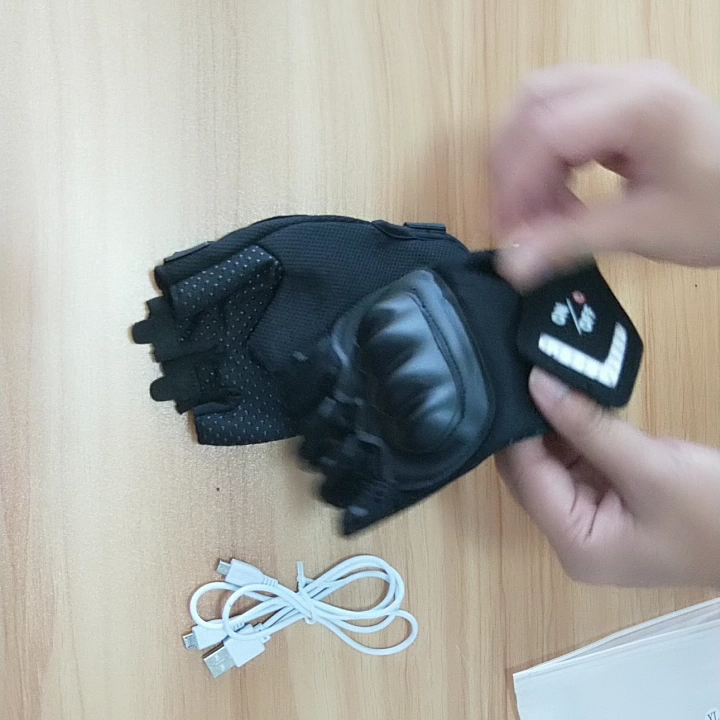 Usb Charging Interface Direction Turn Signal Sport Gloves With Pvc