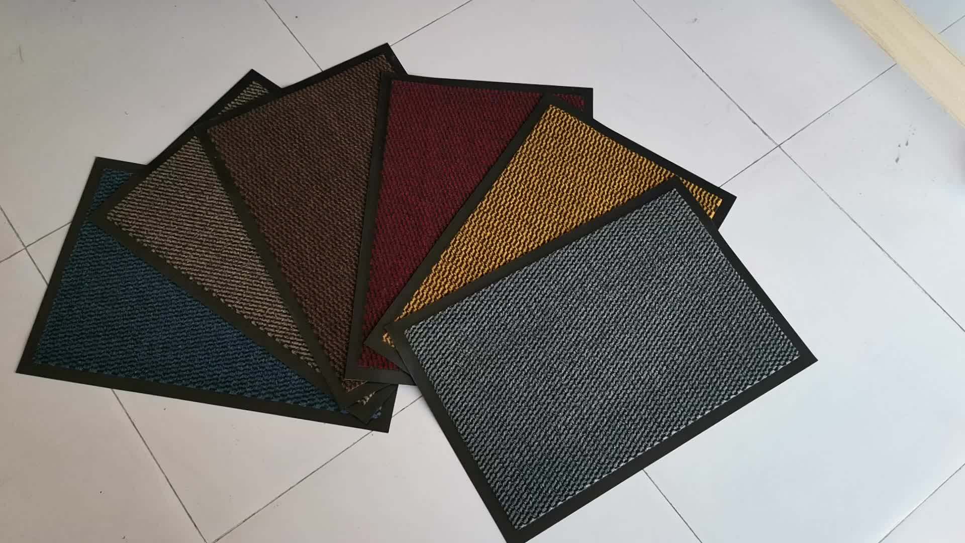 Washable Back Door Entrance Non Slip Traps Dirt Pvc Rubber Barrier Mat