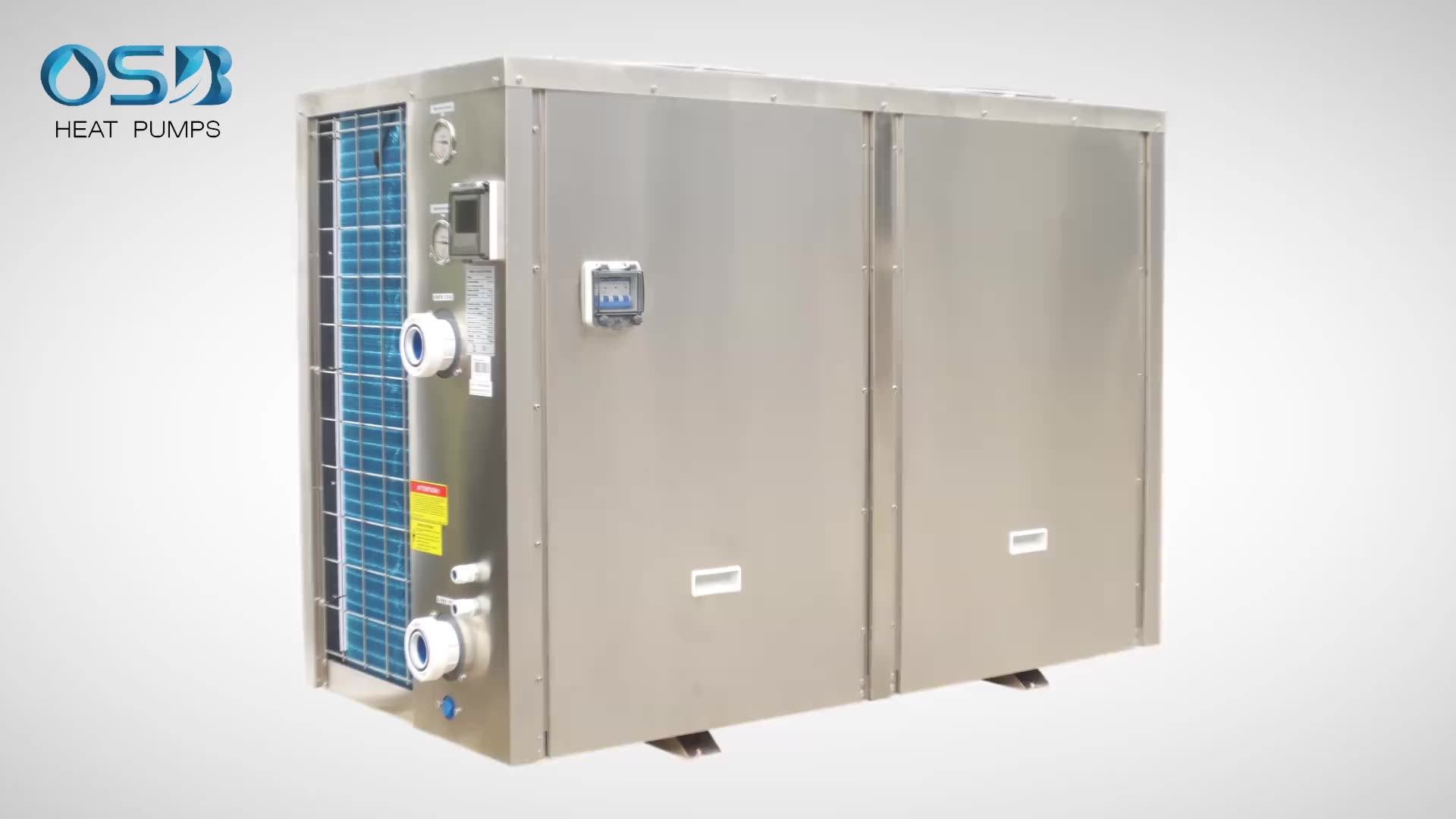 R410a Commercial Hotel Villa Use Industrial Farm Pond Spa Heater