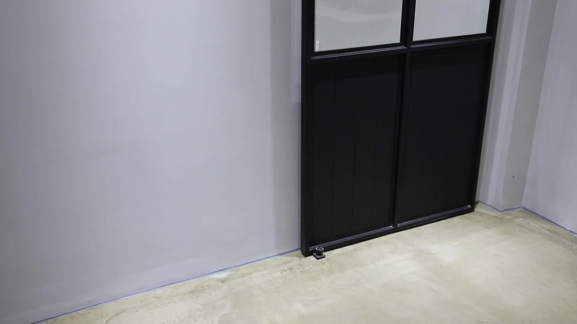 Steel Frame Barn Door Sliding Door Hardware Steel Frame Glass Door