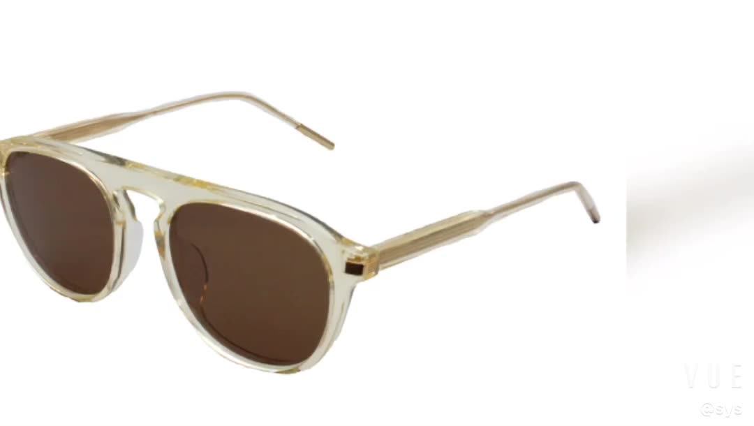 Hot Selling Acetate Nylon Sunglasses Single Bridge Gafas De Sol Custom Sunglasses Without Nose