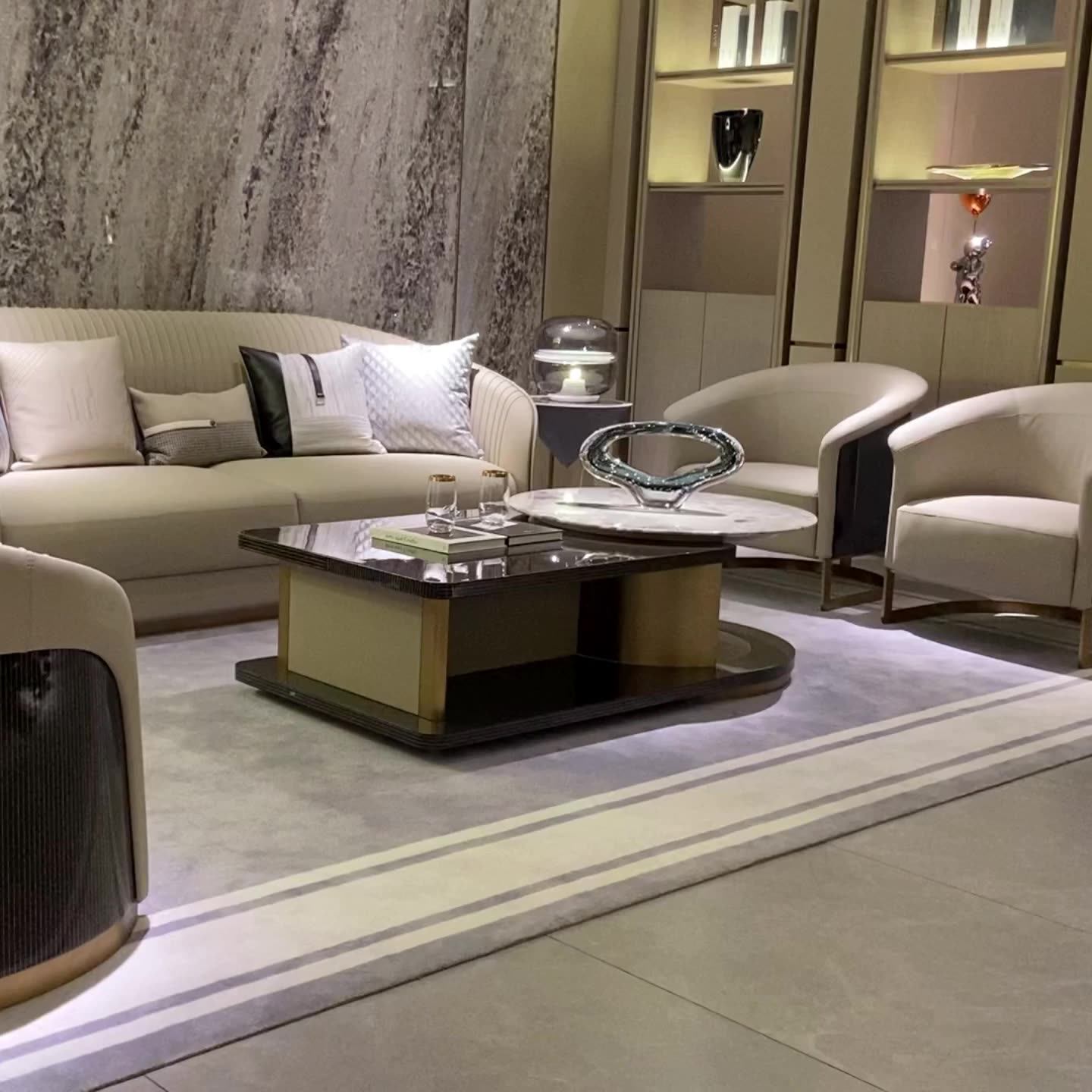 Center Desk Modern Round Marble Countertop Coffee Table 2020 Modern