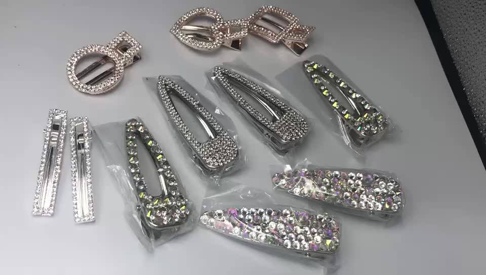 Wholesale Crystal Rhinestone Barrettes Handmade Shinny Crystal