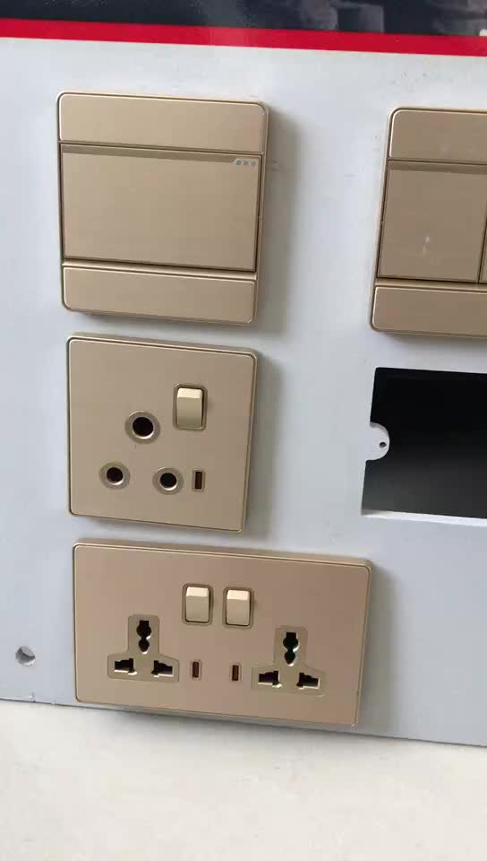 2018 Hot Wenzhou Switch Socket New Design 2 Gang 1way 2
