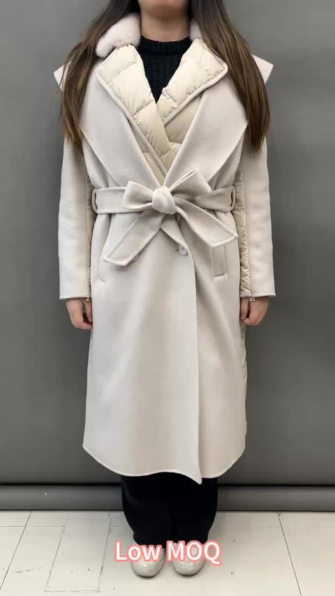 Jancoco Custom Long Puffer Coats Double Faced Goose Down Coats Women