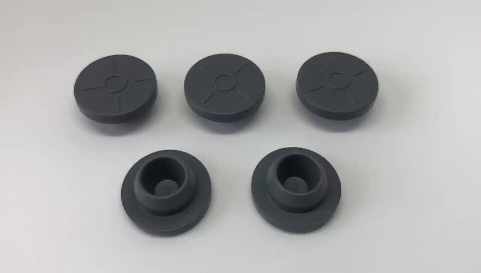 China Made 20mm Medical Syringe Butyl Rubber Stopper For Antibiotics