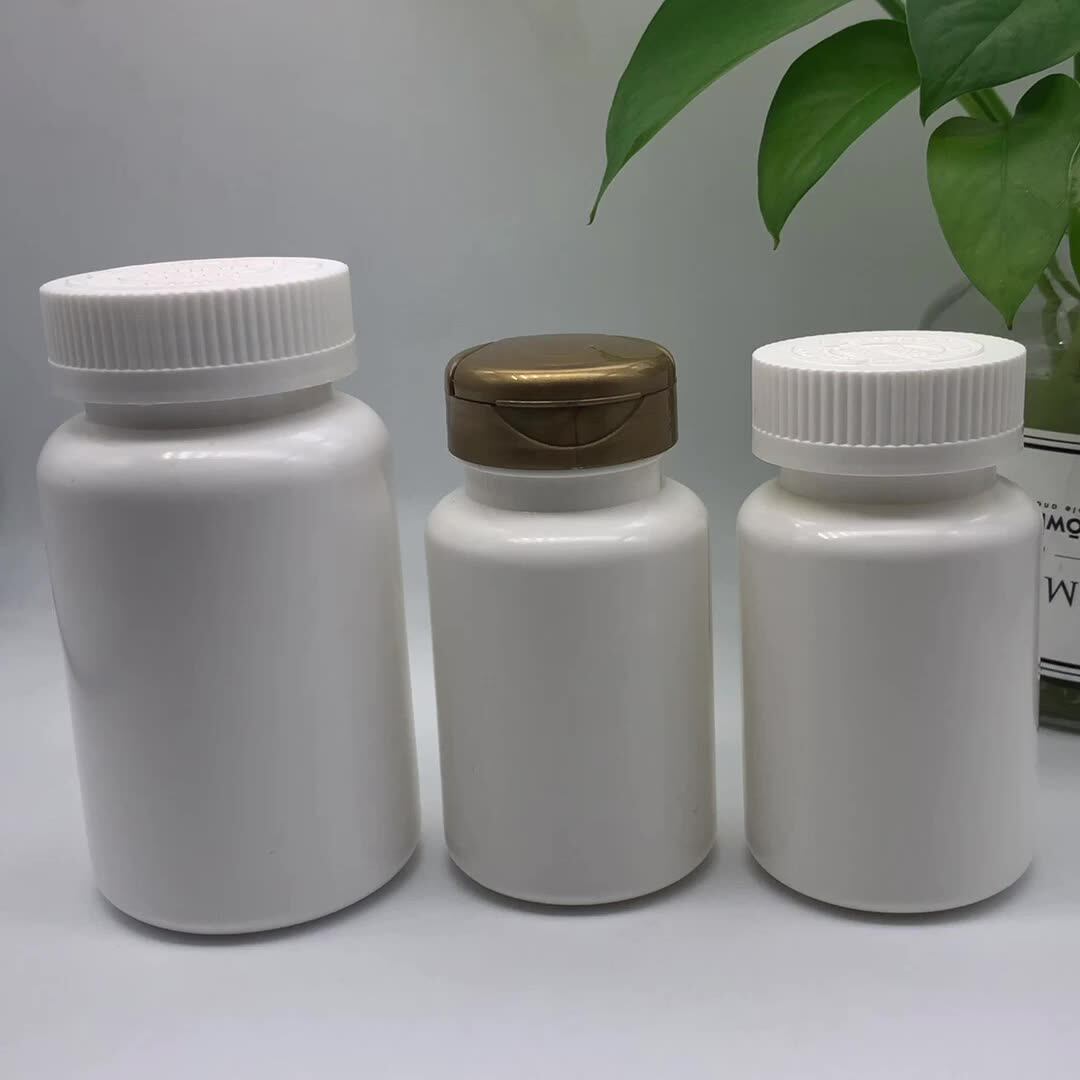 Plastic Pe Pill Bottle With Flip Top Cap For Pill Capsule Tablet