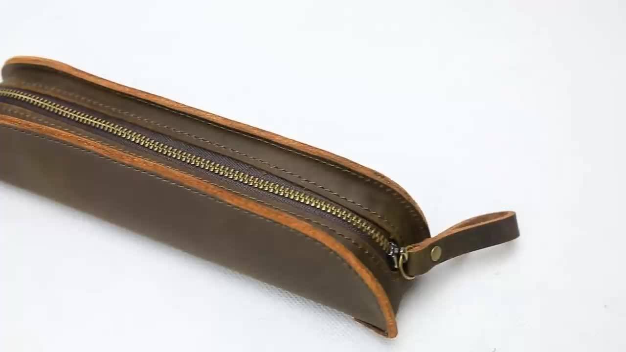 Wholesale Handmade Genuine Leather Pencil Case Bag Pen Pouch Bag Buy