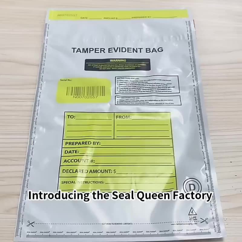 A3 A4 A5 Custom Sizes Tamper Evident Security Deposit Bag Cash Bands
