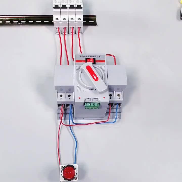 Produktbild von 2P 63A ATS Dual Power Automatischer Transferschalter – Einphasig, Für Notstrom Oder PV-Anlagen